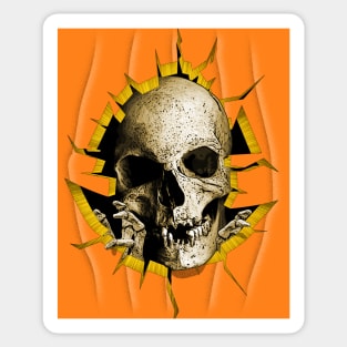 Creepy Halloween Skull Sticker